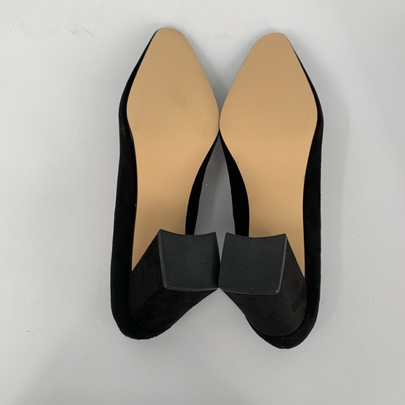 Marc Fisher Keri suede pumps shoe black chunky block heel new 7 - Picture 2 of 7